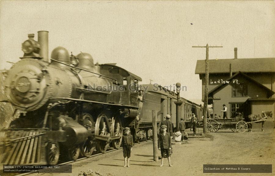 Postcard: Railroad Station, Ludlow, Vermont